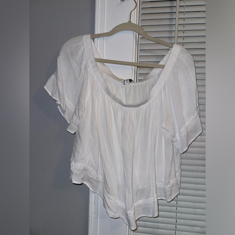 Express white off the shoulder blouse - XL